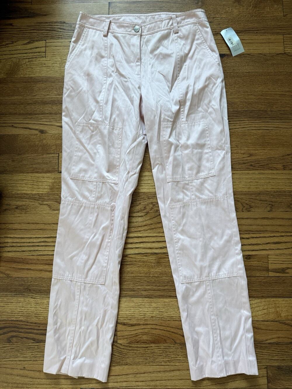 NWT City DKNY Pink Cargo Patch Pocket Utility Pants Size 6
